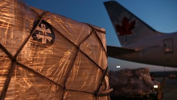 Air Canada Cargo's humanitarian flight to Ukraine.